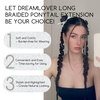 image:imageDreamlover Braided Ponytail Extension for Women Dark Brown 2 Pieces