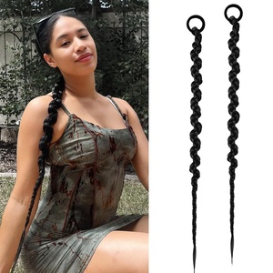 image:imageDreamlover Black Braided Ponytail Extension for Black Women 2 PCS