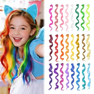 image:imageDreamlover Colored Kids Crazy Hair Day Hair Extensions 24 PiecesMulti Colors B