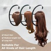image:imageDreamlover Black Hanging Wig Stand for Air Drying Wigs 4 SetsBlack