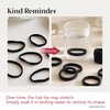 image:imageDreamlover Black Ouchless Hair Ties for Thick Hair 50 PiecesBlack