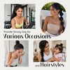 image:imageDreamlover Black Ouchless Hair Ties for Thick Hair 50 PiecesBlack
