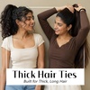image:imageDreamlover Black Ouchless Hair Ties for Thick Hair 50 PiecesBlack