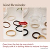image:imageDreamlover Black Ouchless Hair Ties for Thick Hair 50 PiecesMulti Colors A