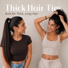 image:imageDreamlover Black Ouchless Hair Ties for Thick Hair 50 PiecesMulti Colors A