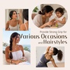 image:imageDreamlover Black Ouchless Hair Ties for Thick Hair 50 PiecesMulti Colors A