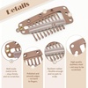image:imageDreamlover Hair Extension Clips 10 Teeth Black 30 PiecesBrown