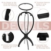 image:imageDreamlover Tall Wig Stand for Long Wigs Wig Drying Stand Black 2 PacksBlack