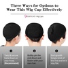 image:imageDreamlover Wig Cap for Long Hair No Braiding Natural Nude 2 PiecesBlack