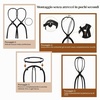 image:imageDreamlover Wig Stand Rose Gold Finish Wig Head 3 PackBlack