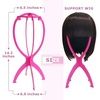 image:imageDreamlover Wig Stand Rose Gold Finish Wig Head 3 PackHot Pink