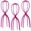 image:imageDreamlover Wig Stand Rose Gold Finish Wig Head 3 PackHot Pink