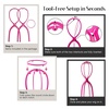 image:imageDreamlover Wig Stand Rose Gold Finish Wig Head 3 PackHot Pink