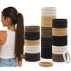 image:imageDreamlover Black Ouchless Hair Ties for Thick Hair 50 PiecesMulti Colors A