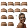 image:imageDreamlover HD Wig Caps for Women Seamless Wig Base Beige 12 PiecesBrown