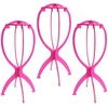 image:imageDreamlover Wig Stand Rose Gold Finish Wig Head 3 PackHot Pink