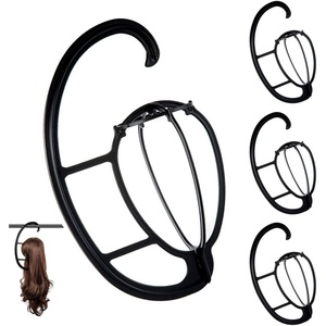 image:imageDreamlover Black Hanging Wig Stand for Air Drying Wigs 4 SetsBlack